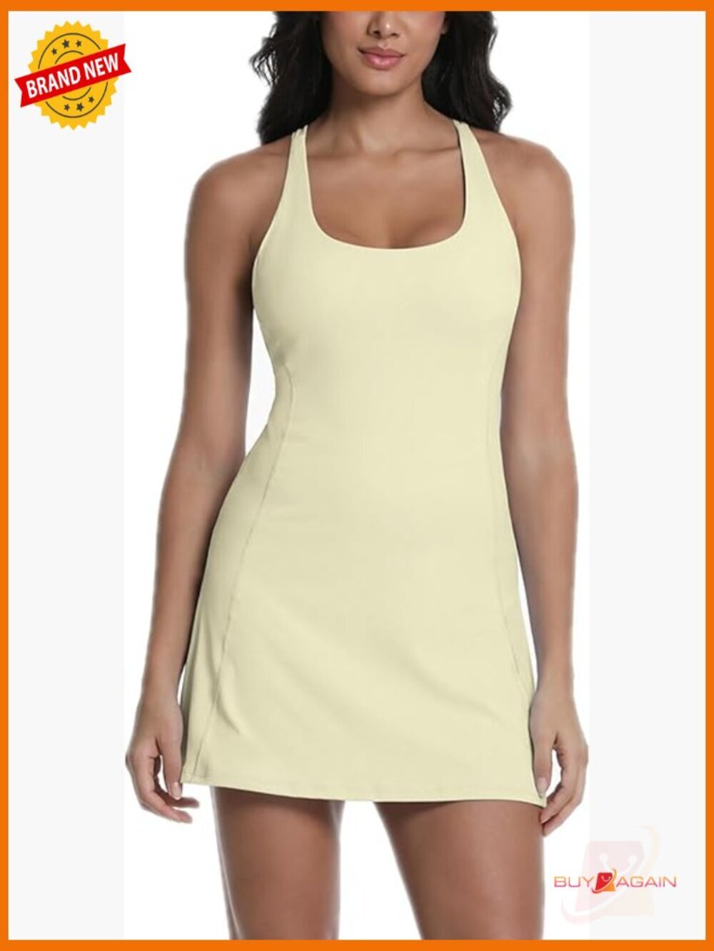 Womens Tennis Dress with Built-in Bra & Shorts Pockets Sport Dress